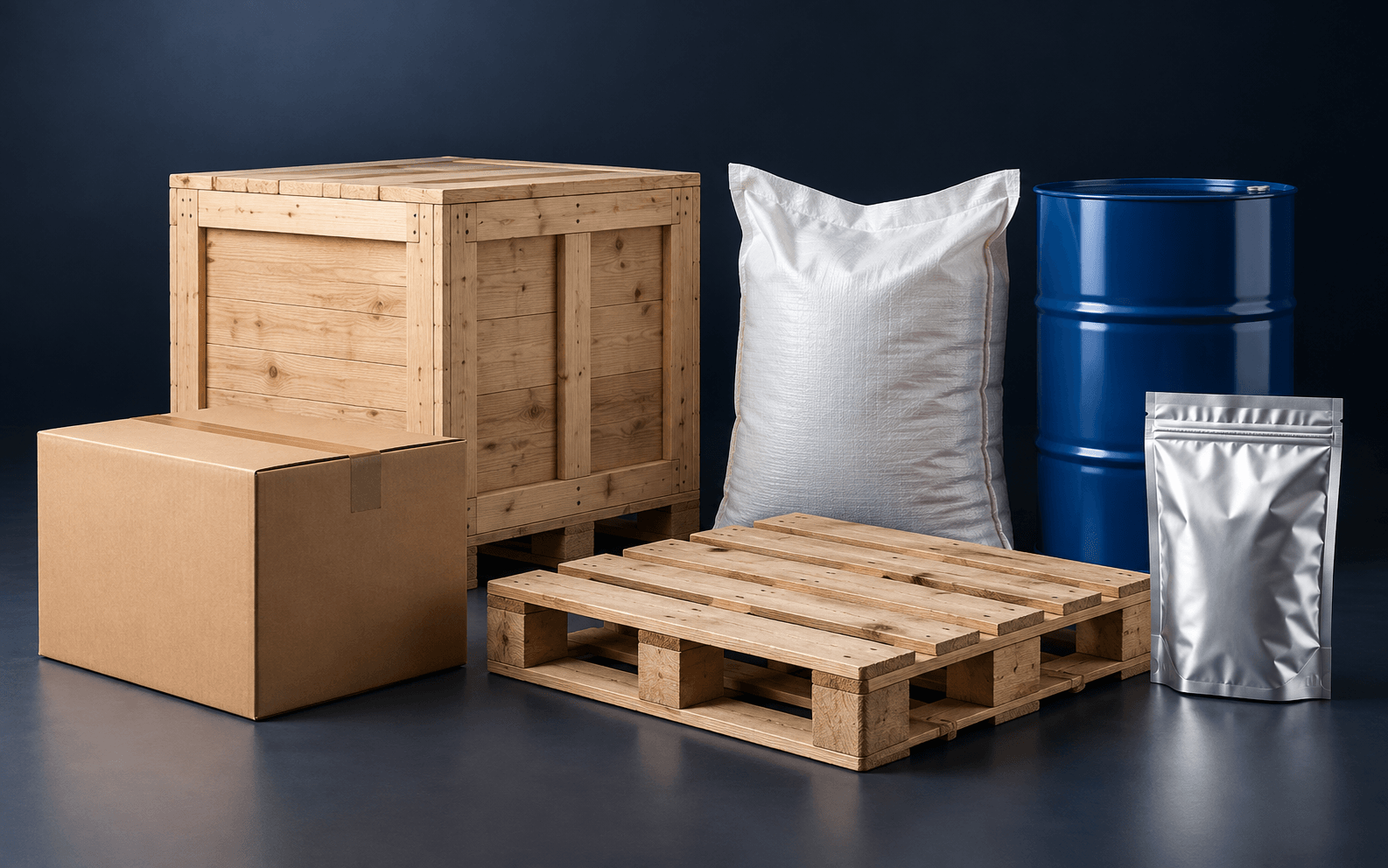 Custom Packaging Solutions Range from India - Boxes, Crates, Pallets, Sacks, Steel Drums, Foil Pouches