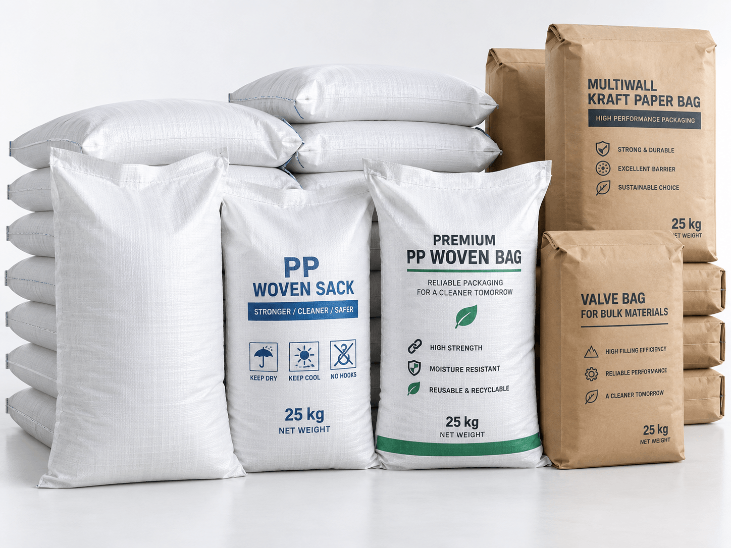 Woven PP Sacks and Multiwall Kraft Paper Bags Showcase